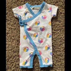 Monica and Andy beachball kimono romper